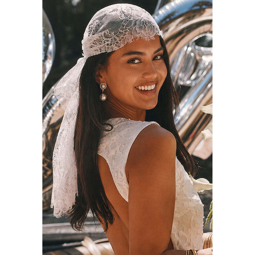 12th Tribe Celeste White Lace Scarf